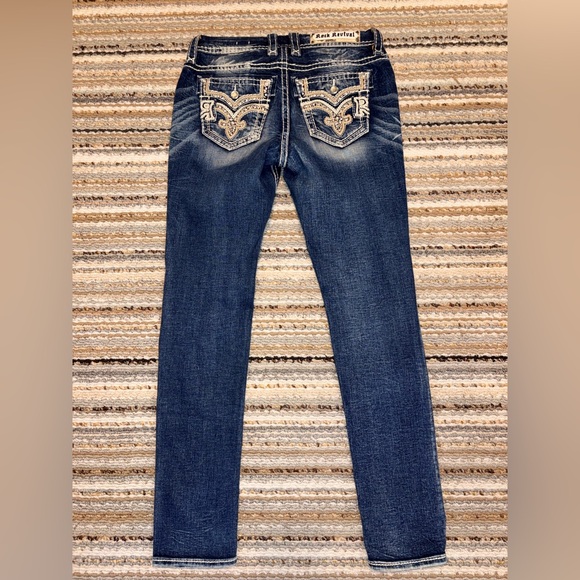Rock Revival Karah Easy Skinny Jeans size 28 x 32 Bling Distressed - Picture 8 of 16
